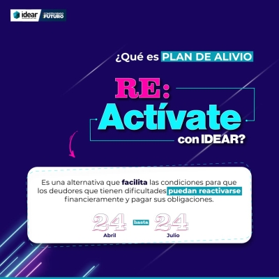 Plan de Alivio Re Actívate con IDEAR está vigente hasta este 24 de julio