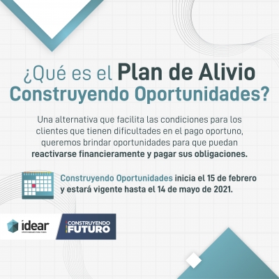 Idear pone en marcha Plan de Alivio - Construyendo Oportunidades