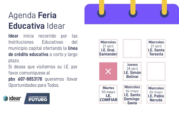 Idear inicia recorrido por Instituciones Educativas